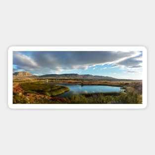 Nimez Lagoon at golden hour Sticker